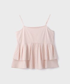 GRACE CONTINENTAL タックフリルヘムカットトップ