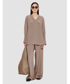 JOSEPH 【洗える】クレープ ド ソワ　Vネックブラウス