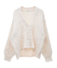 earth music&ecology フワフワパールニットカーディガン