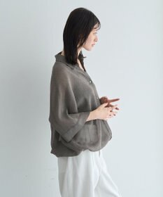 YECCA VECCA 　裾ドロストメッシュシャツ