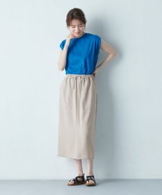 ANY 【接触冷感/UVケア/ウエストゴム/洗濯機可能】イージケアタイトスカート