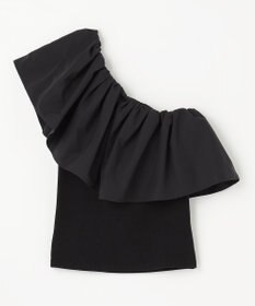 NAVE 【Nave・洗える/撥水/ストレッチ素材】ライトタフタ ワンショルダーブラウス