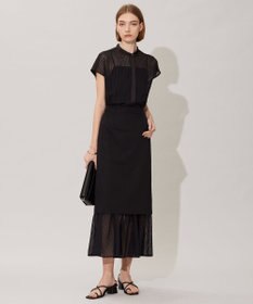 ICB 【洗える】 カラミストライプ ブラウス