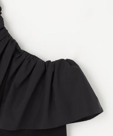 NAVE 【Nave・洗える/撥水/ストレッチ素材】ライトタフタ ワンショルダーブラウス