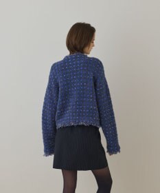 GRACE CONTINENTAL ツイードニットショートカーディガン