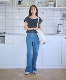earth music&ecology ドットチュールフリルトートバッグ
