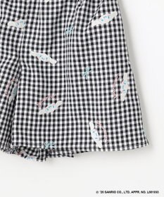 ANY KIDS 【シナモロール×ANY KIDS】刺繍 ギンガムキュロット
