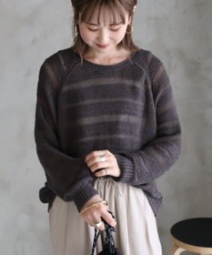 AMERICAN HOLIC 透かし編みニットプルオーバー