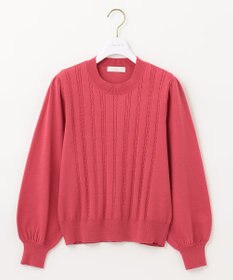 ANY SIS 【洗える】ミニケーブルカラー ニット