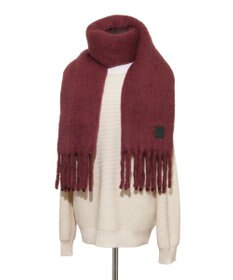 MOONBAT 【WEB限定】FURLA ウール混シャギー無地マフラー/幅40cm