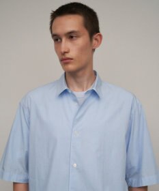 ATON SHRINK COTTON LAWN | オーバーサイズハーフスリーブシャツ - UNISEX