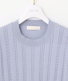 ANY SIS 【洗える】ミニケーブルカラー ニット