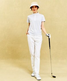 23区GOLF 【WOMEN】モノグラム柄 ハーフジップカットソー