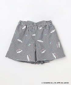 ANY KIDS 【シナモロール×ANY KIDS】刺繍 ギンガムキュロット