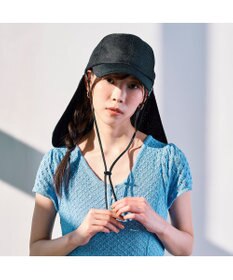 MOONBAT WEB限定 遮光帽子 サンシェードハット ネックガード付きキャップ UV100 遮光100 遮熱 サイズ調整 手洗いOK