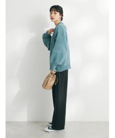 CRAFT STANDARD BOUTIQUE 洗えるコードモールクルーネックカーデイガン