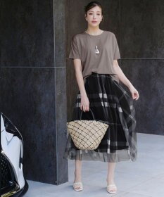 Tiaclasse シーグラスチェックバッグ