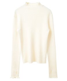 earth music&ecology 袖口刺繍リブニットプルオーバー