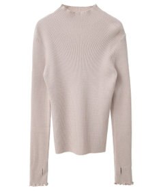 earth music&ecology 袖口刺繍リブニットプルオーバー