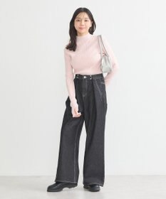 earth music&ecology 袖口刺繍リブニットプルオーバー