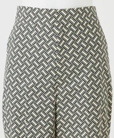 23区 S 【R(アール)】ジオメトリックプリント ワイドパンツ