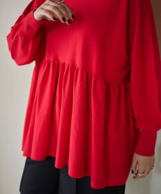 #Newans 【洗える】ペプラムデザインワイドシルエットプルオーバー