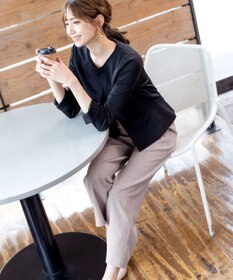 Tiaclasse 【新色追加・洗える】ストレートワイドパンツ