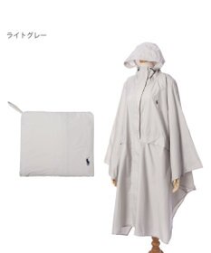 MOONBAT POLO RALPH LAUREN(ポロ ラルフローレン) ポロポニー ポケッタブル レインポンチョ レインコート 無地 フード 収納袋 ロゴ入 レディース