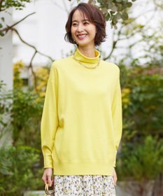 自由区 【洗える】ソフトウールハイゲージ ハイネックニット