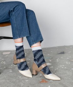 TRICOTE バンピーぼかしボーダーソックス