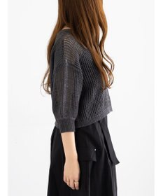 Te chichi スパンコールメッシュハーフスリーブニット《2025Autumn catalog item》