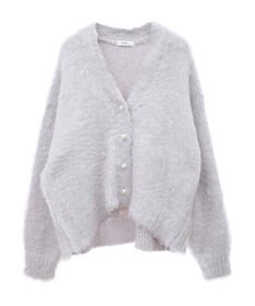 earth music&ecology フワフワパールニットカーディガン