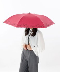 AURORA JILL STUART（ジル スチュアート）マーカーペインティング刺しゅう晴雨兼用傘(折りたたみ傘)