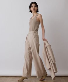 GRACE CONTINENTAL スラブストレッチタックパンツ