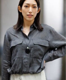 BEIGE， PAULINE / ドローストリングシアーブラウス