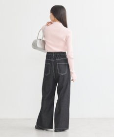 earth music&ecology 袖口刺繍リブニットプルオーバー