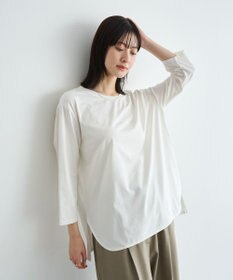 YECCA VECCA ラウンドヘム7分袖ロゴTee