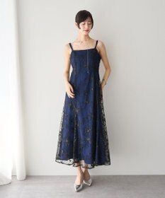 YECCA VECCA 【2点SET】フラワー柄スパンコール刺繍ドレス