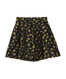 Green Parks タック入りジャガードキュロットパンツ