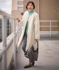 ANY L 【マフラー付き】キルトリバーシブルコート