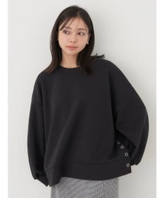 earth music&ecology サイドボタンダンボールプルオーバー