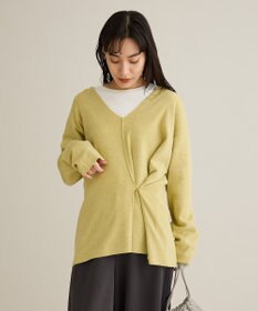 CRAFT STANDARD BOUTIQUE Vネックフードカシュクールニットプルオーバー