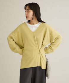 CRAFT STANDARD BOUTIQUE Vネックフードカシュクールニットプルオーバー