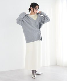 CRAFT STANDARD BOUTIQUE Vネックフードカシュクールニットプルオーバー