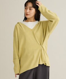 CRAFT STANDARD BOUTIQUE Vネックフードカシュクールニットプルオーバー