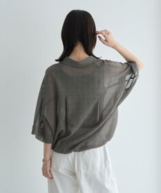 YECCA VECCA 　裾ドロストメッシュシャツ