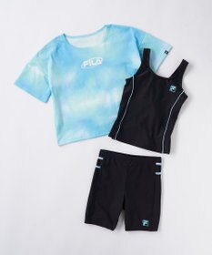 OP／FILA 【FILA】スクール水着 水陸両用Tシャツ付き 捲れ防止タンキニ