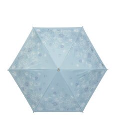 MOONBAT 【遮光率100％/遮熱/UV】LANVIN en Bleu (ランバン オン ブルー)晴雨兼用日傘 ドローイング フラワー 花柄 折りたたみ傘 簡単開閉
