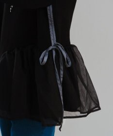 Tiaclasse 【洗える】ペプラムオーガンジーポンチトップス