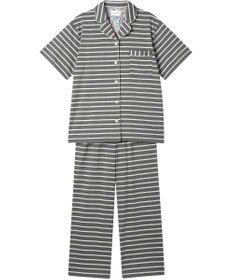 une nana cool 【綿100％】やわらか天竺ボーダー半袖パジャマ MADE WITH LIBERTY FABRIC